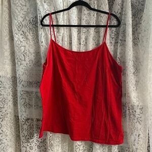 🔵 Faded Glory Basic Bright Red Camisole
